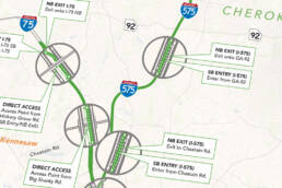 Peach Pass Express Lane Maps